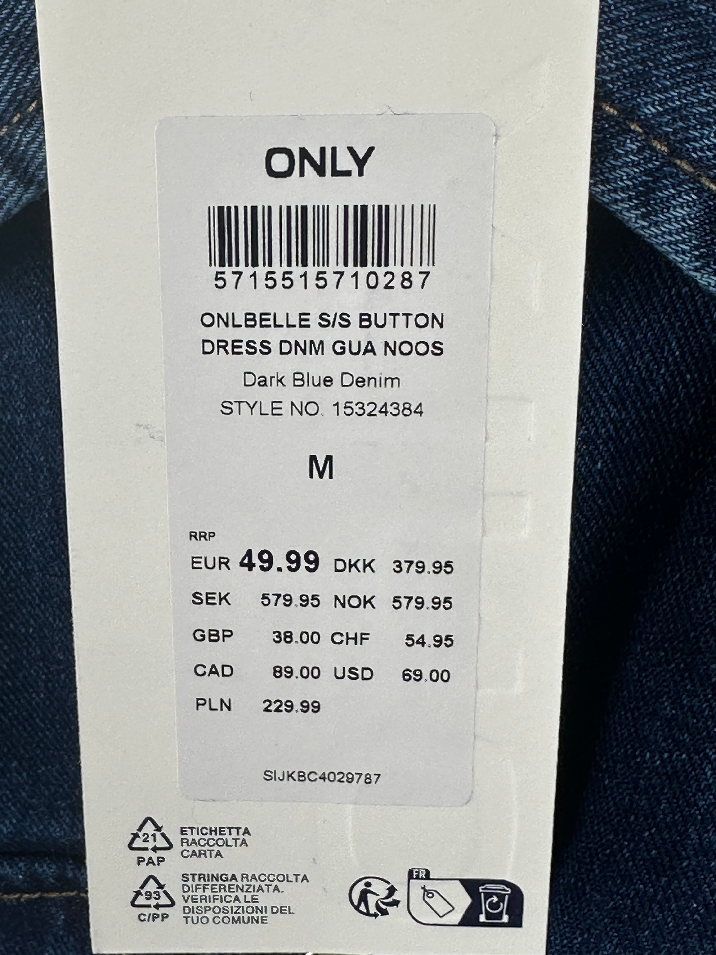 ONLY farkkumekko, koko M – uusi lapuilla