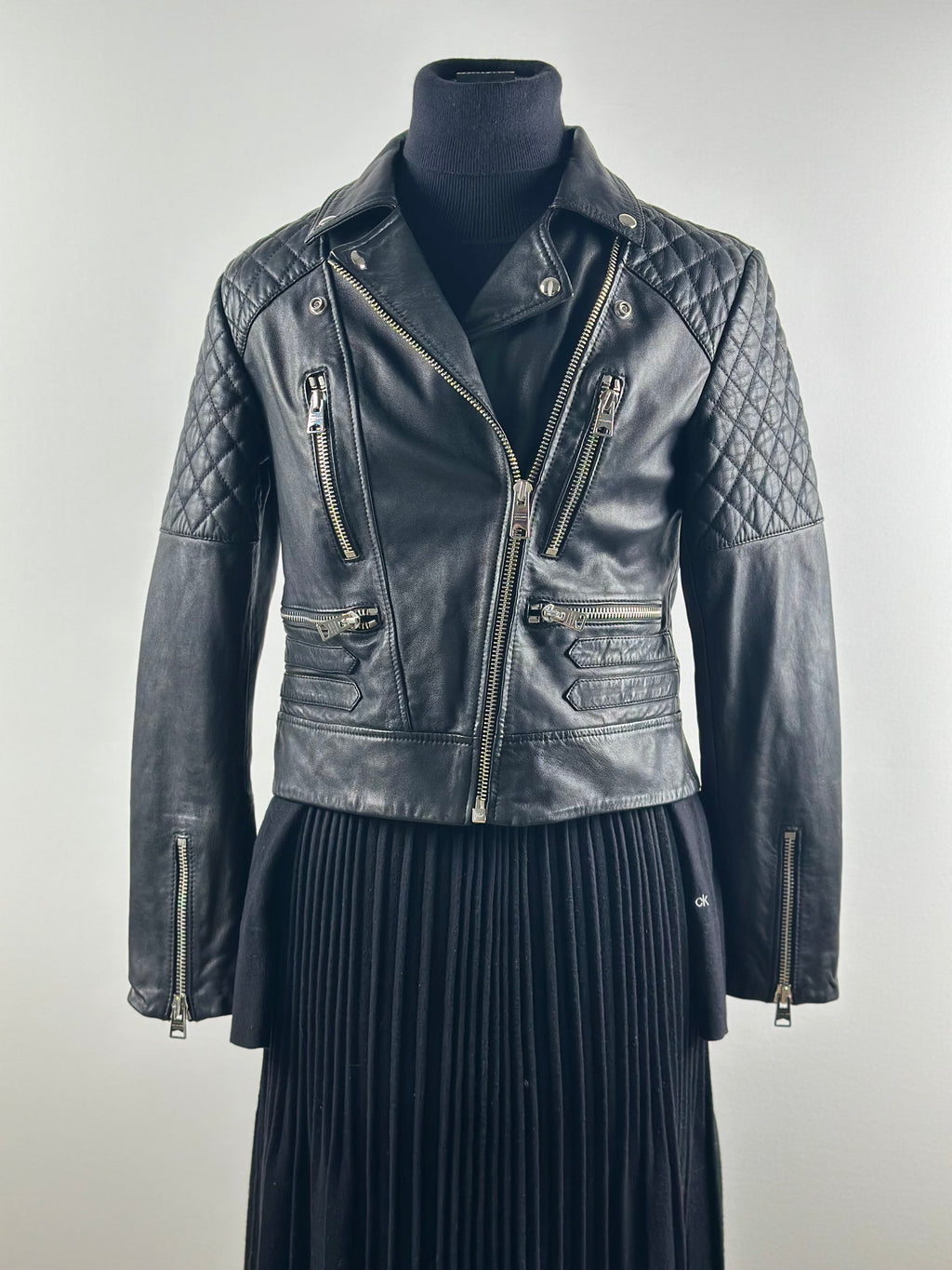 AllSaints Nysa Biker – nahkatakki, koko 38