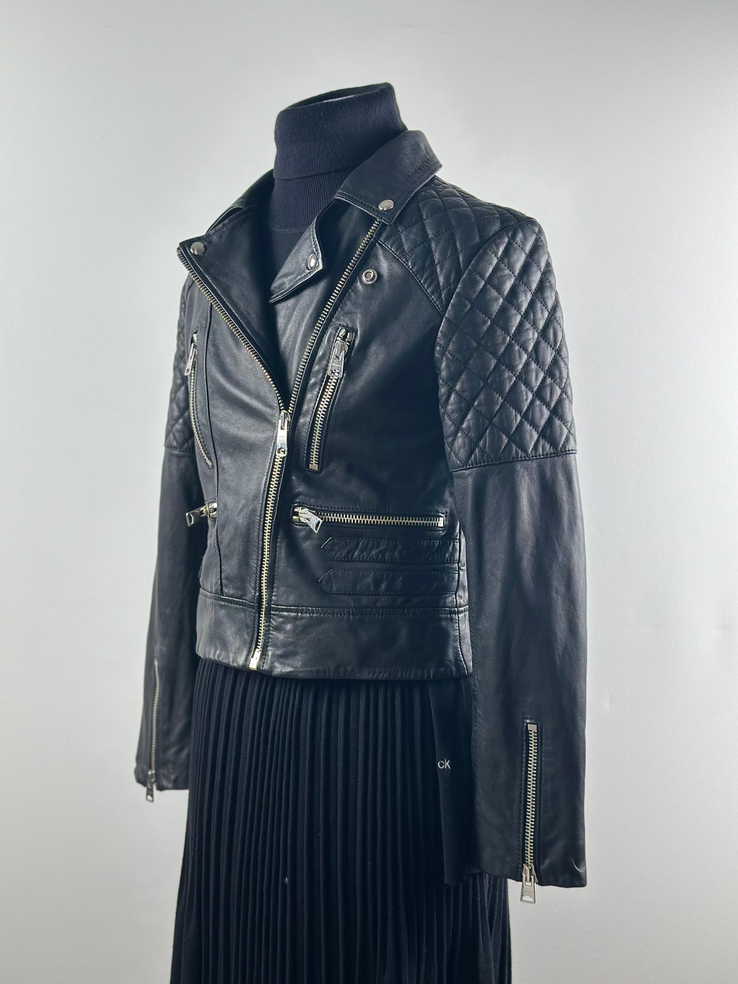 AllSaints Nysa Biker – nahkatakki, koko 38