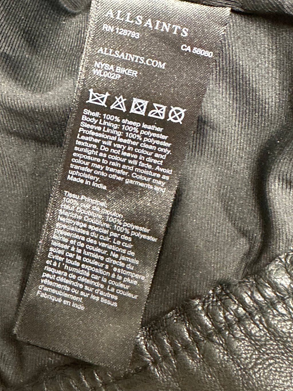 AllSaints Nysa Biker – nahkatakki, koko 38