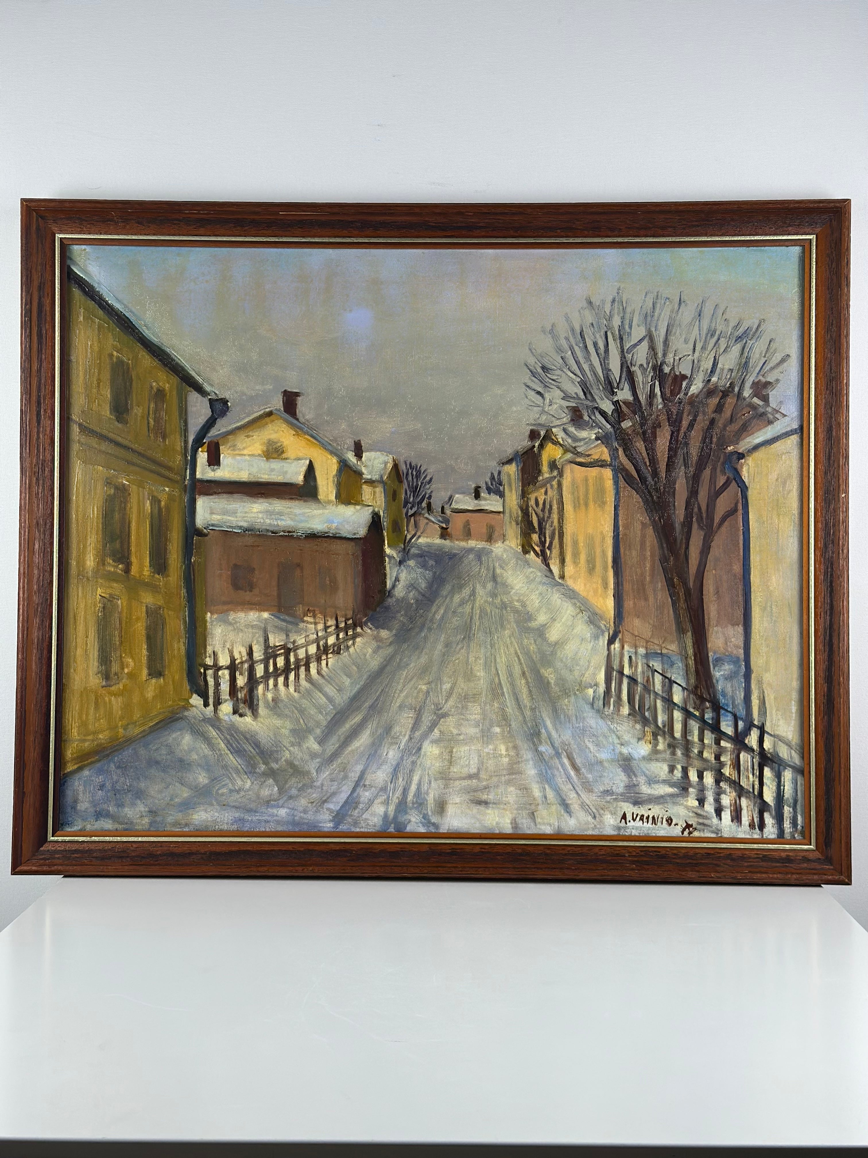 Armas Vainio – öljymaalaus, talvimaisema (1971–72)