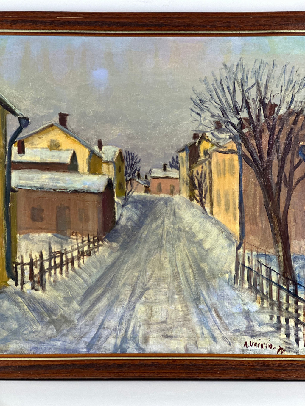 Armas Vainio – öljymaalaus, talvimaisema (1971–72)