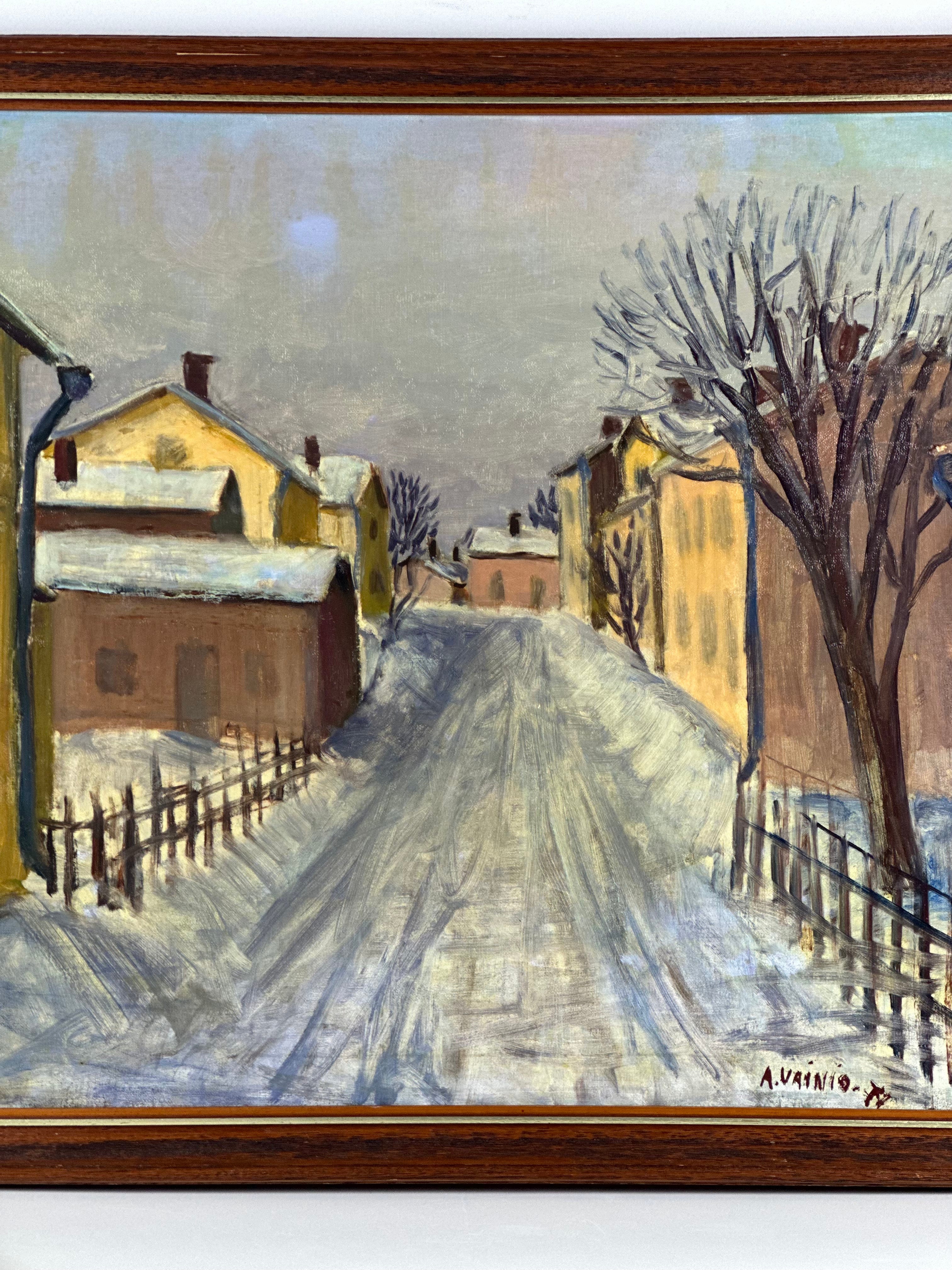 Armas Vainio – öljymaalaus, talvimaisema (1971–72)