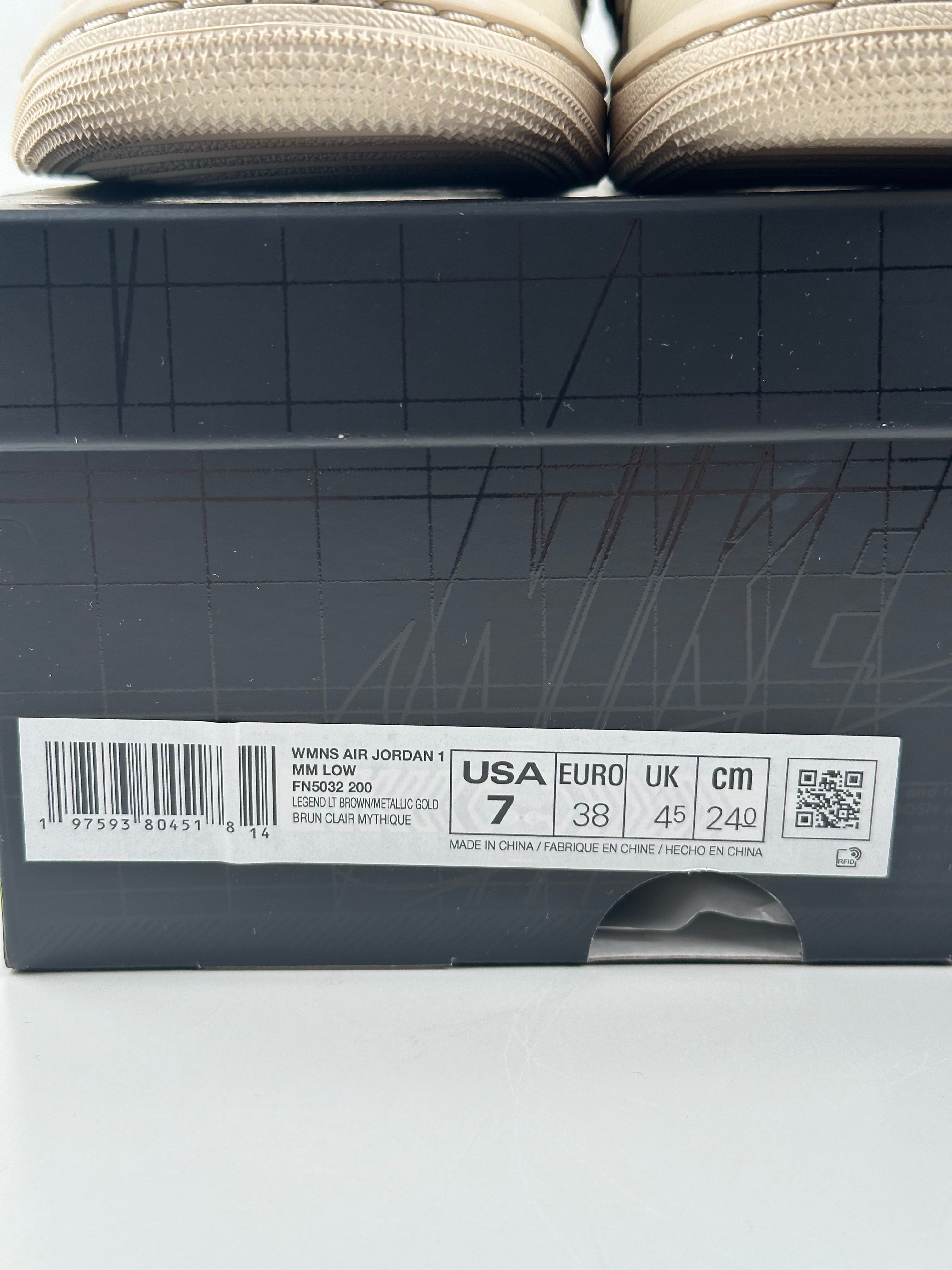 WMNS Air Jordan 1 MM Low "Legend Dune / Metallic Gold"