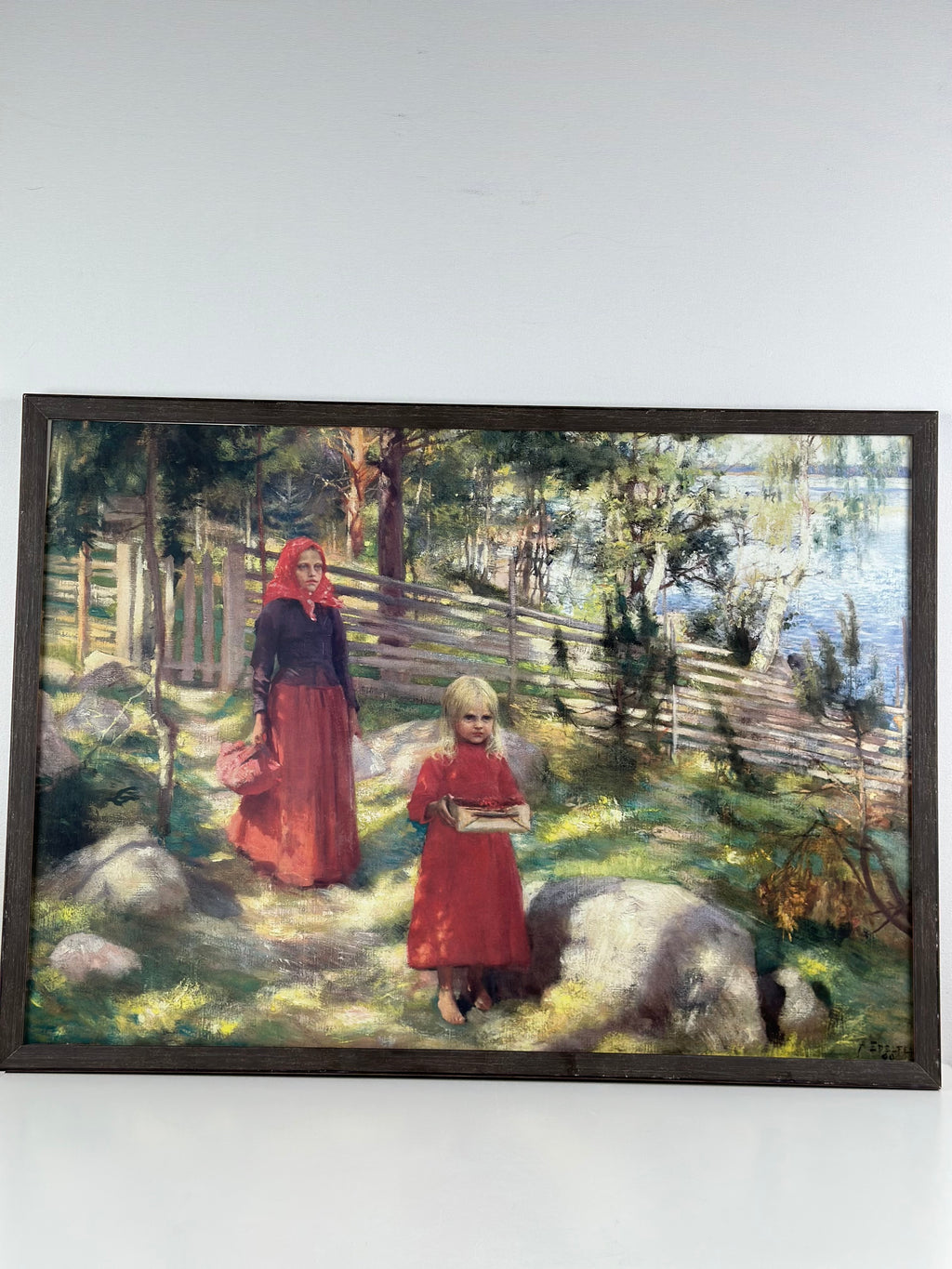 Albert Edelfelt “Mansikoita” – sisustustaulu / galleriavedos