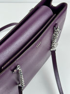 DKNY – luumunvioletti nahkainen käsilaukku