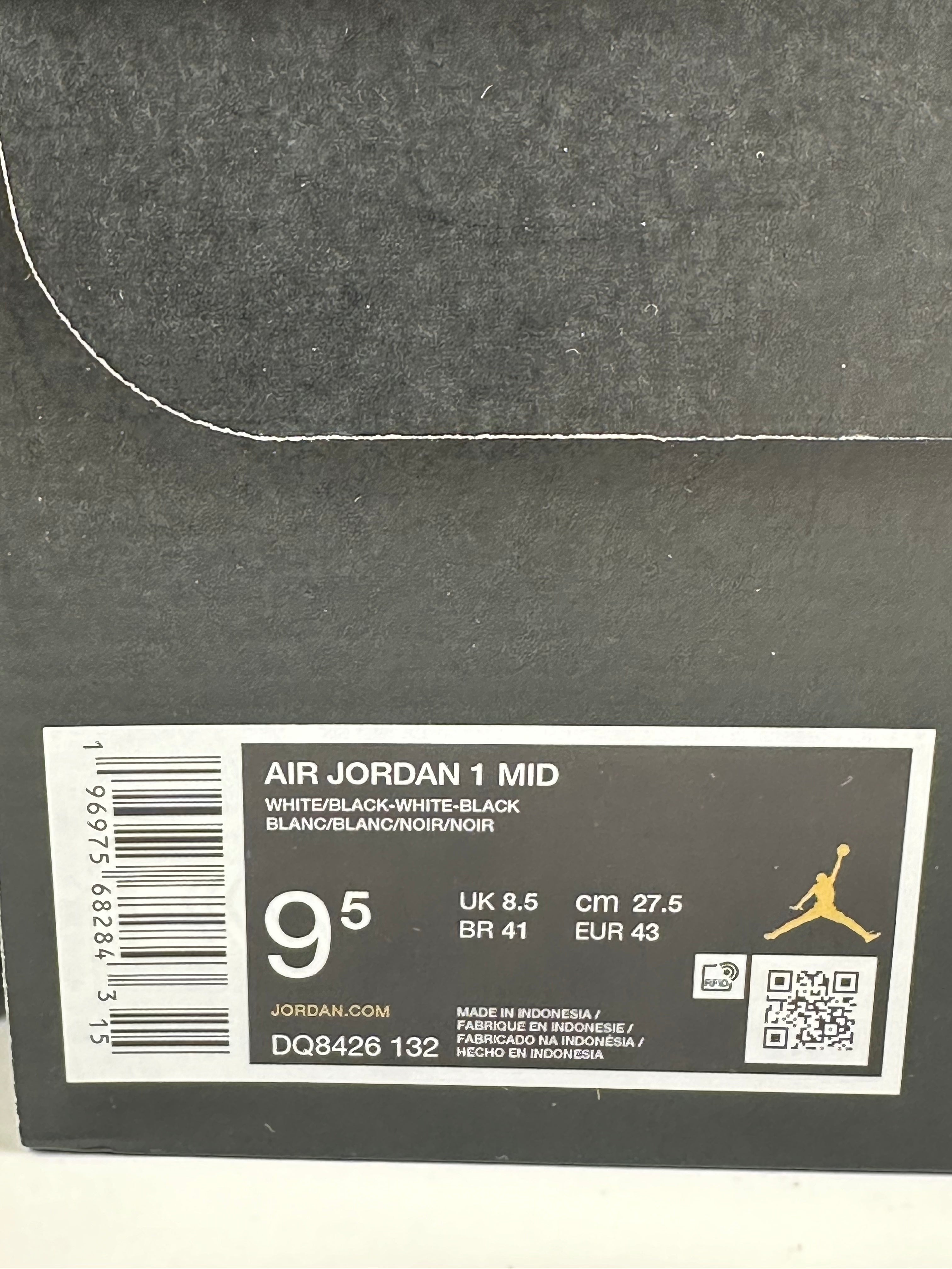 Air Jordan 1 Mid White/Black