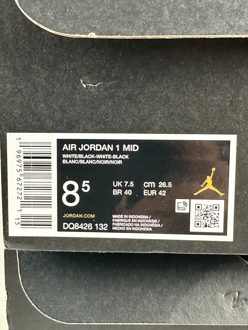 Air Jordan 1 Mid White/Black