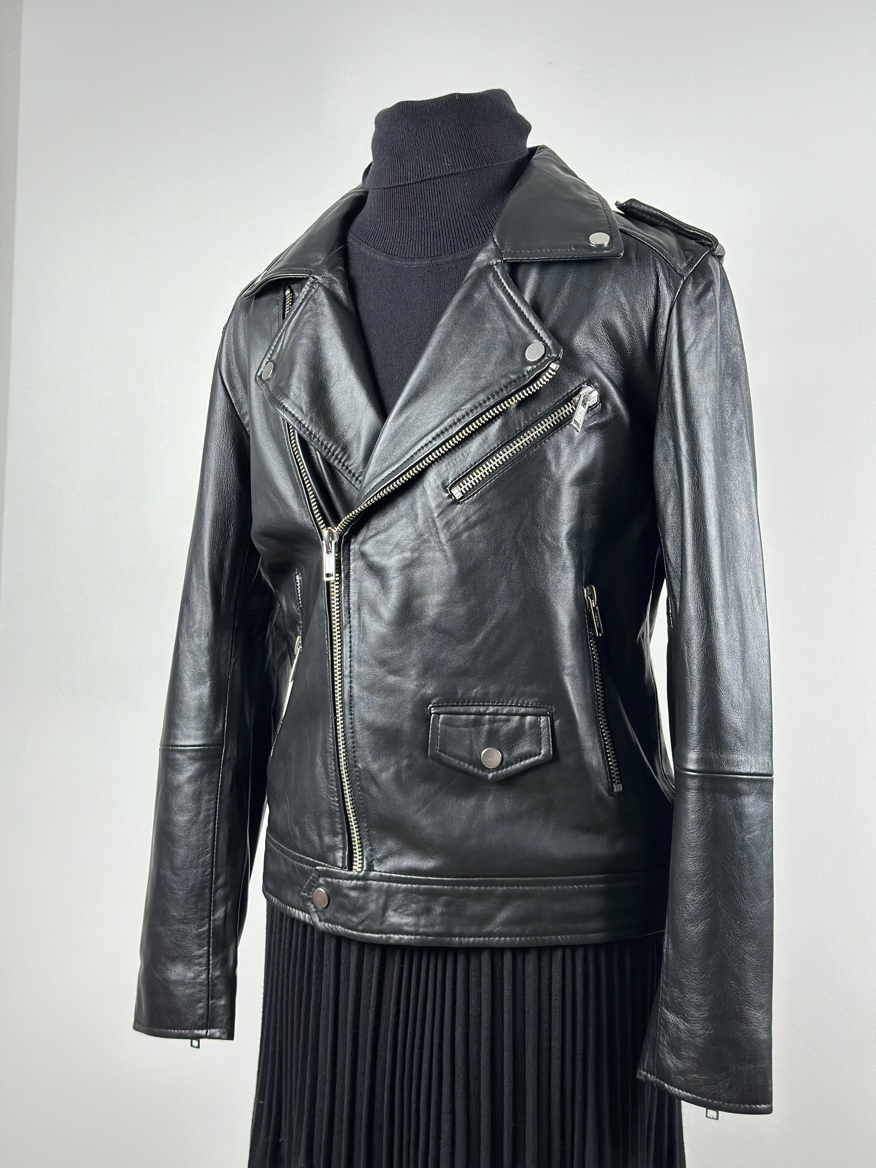 Deadwood musta biker-nahkatakki