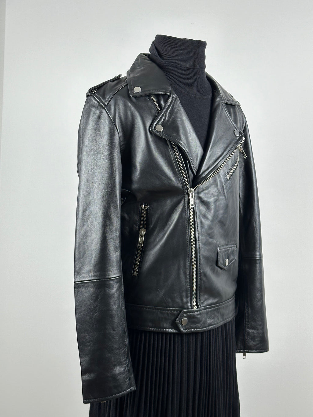 Deadwood musta biker-nahkatakki