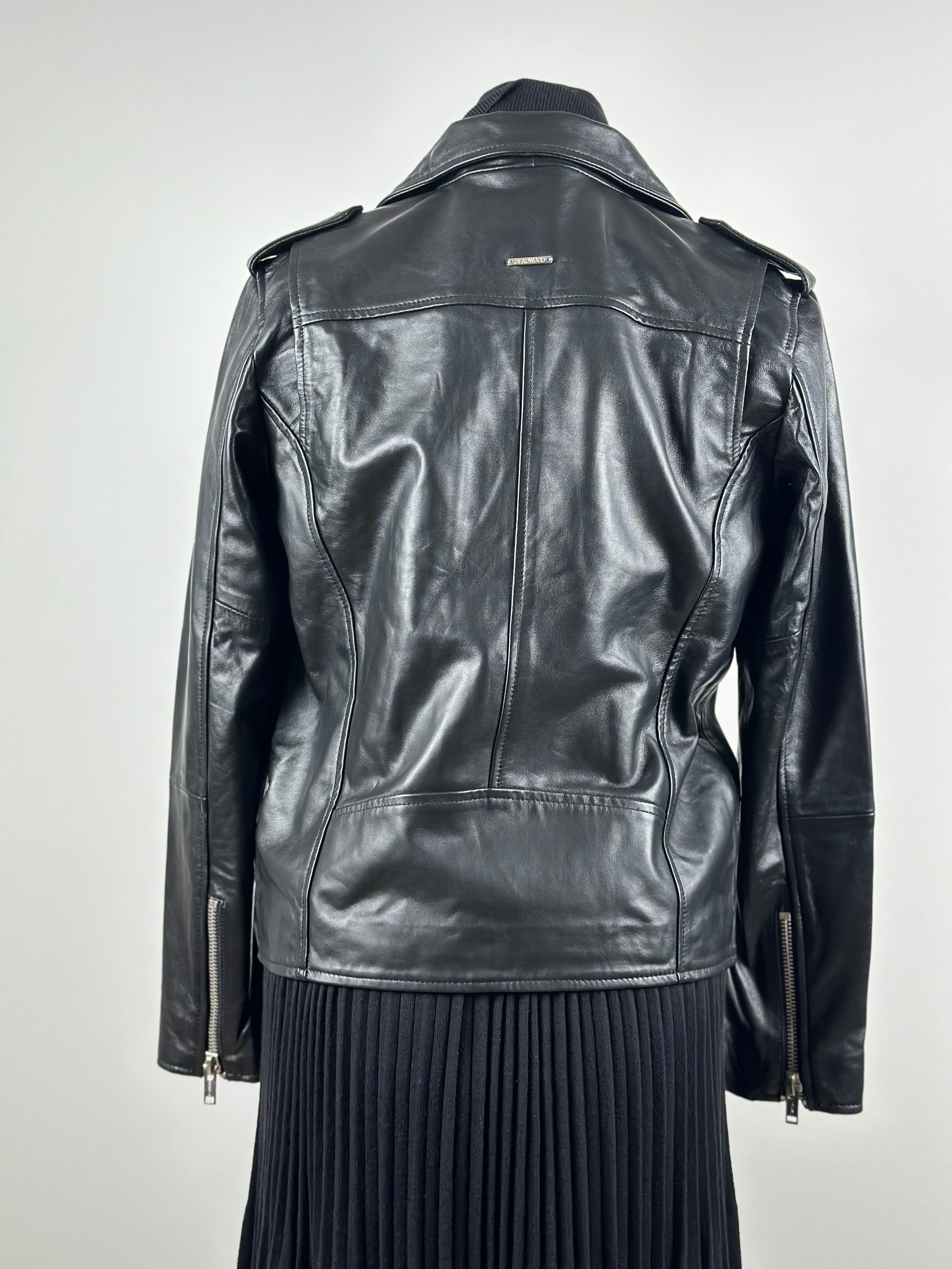 Deadwood musta biker-nahkatakki