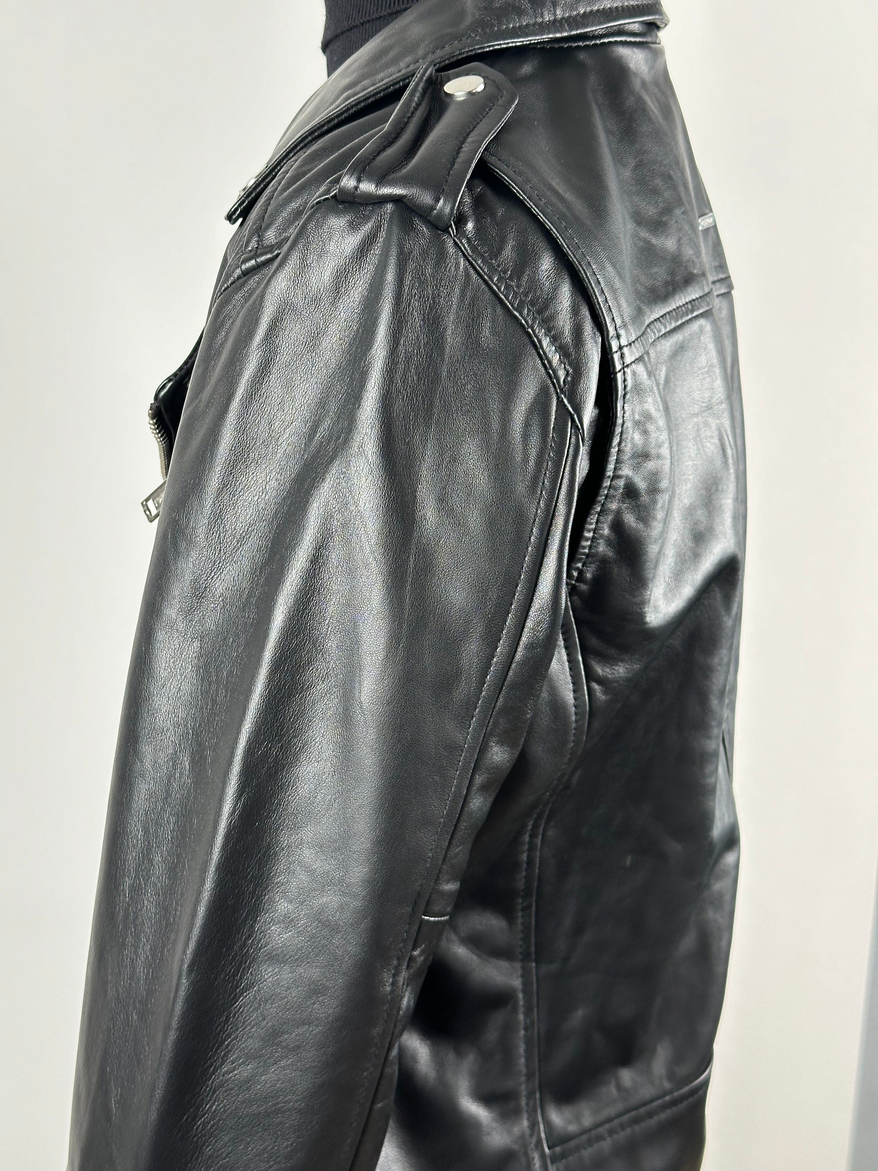 Deadwood musta biker-nahkatakki