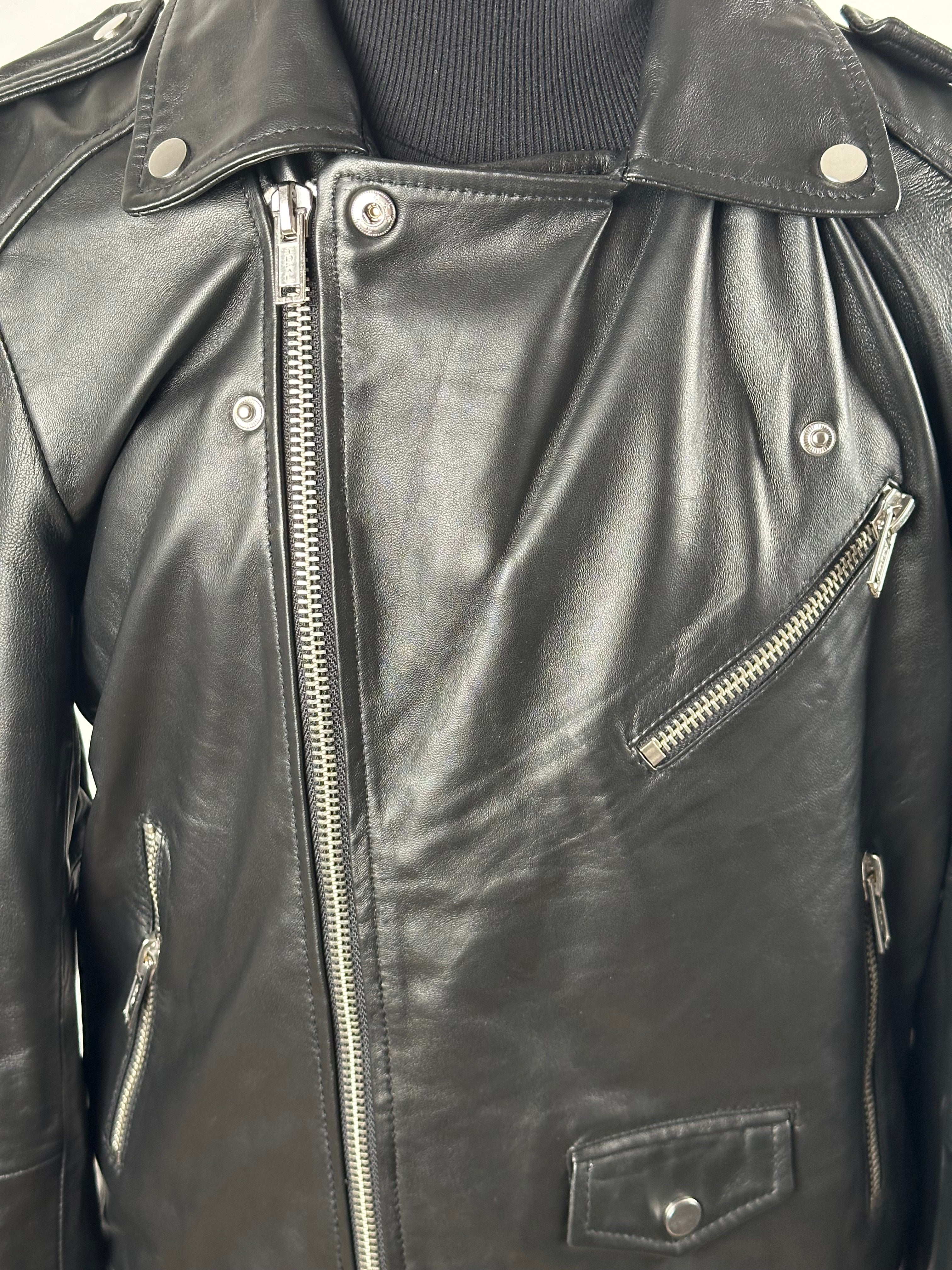 Deadwood musta biker-nahkatakki