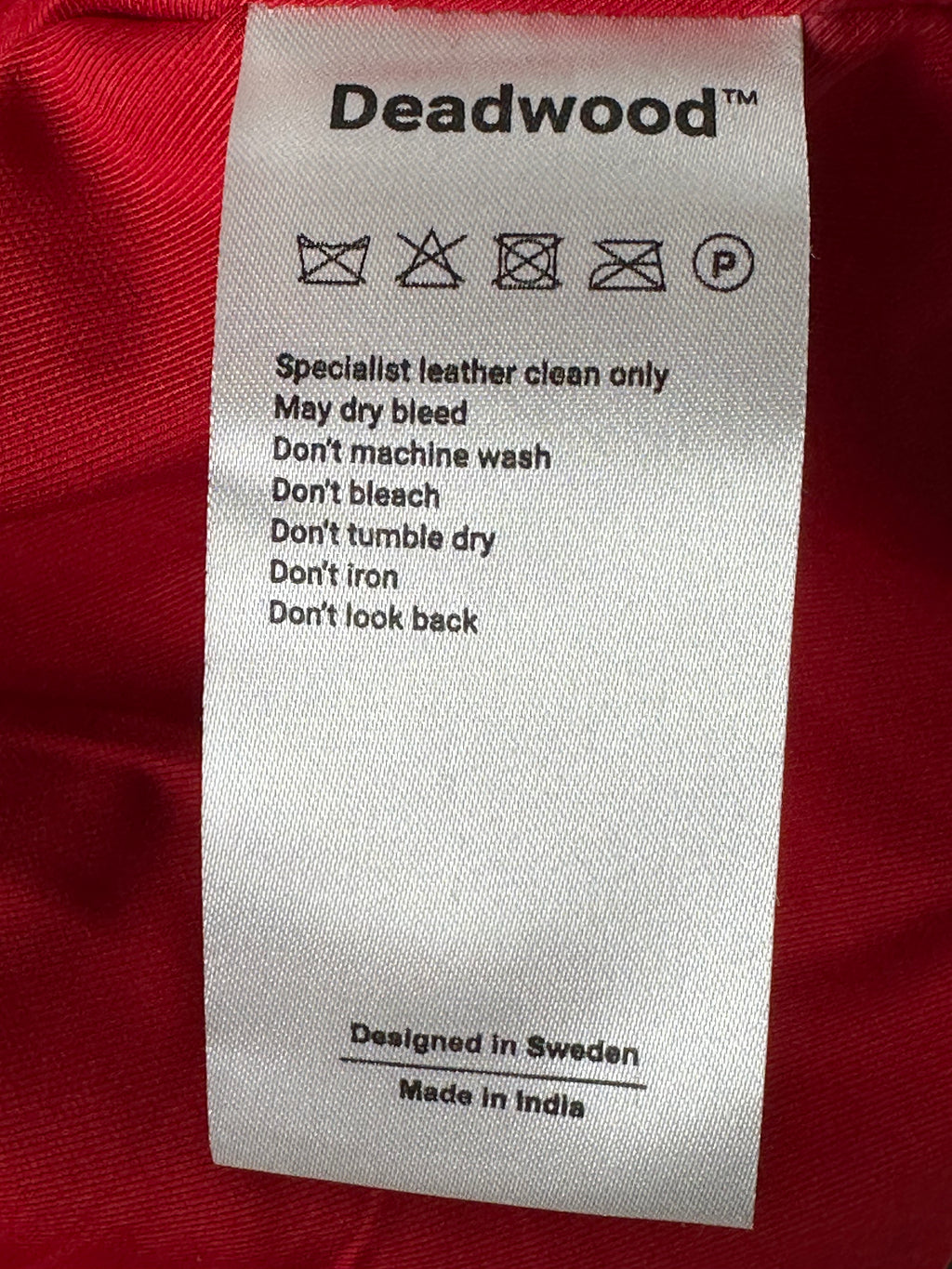 Deadwood musta biker-nahkatakki