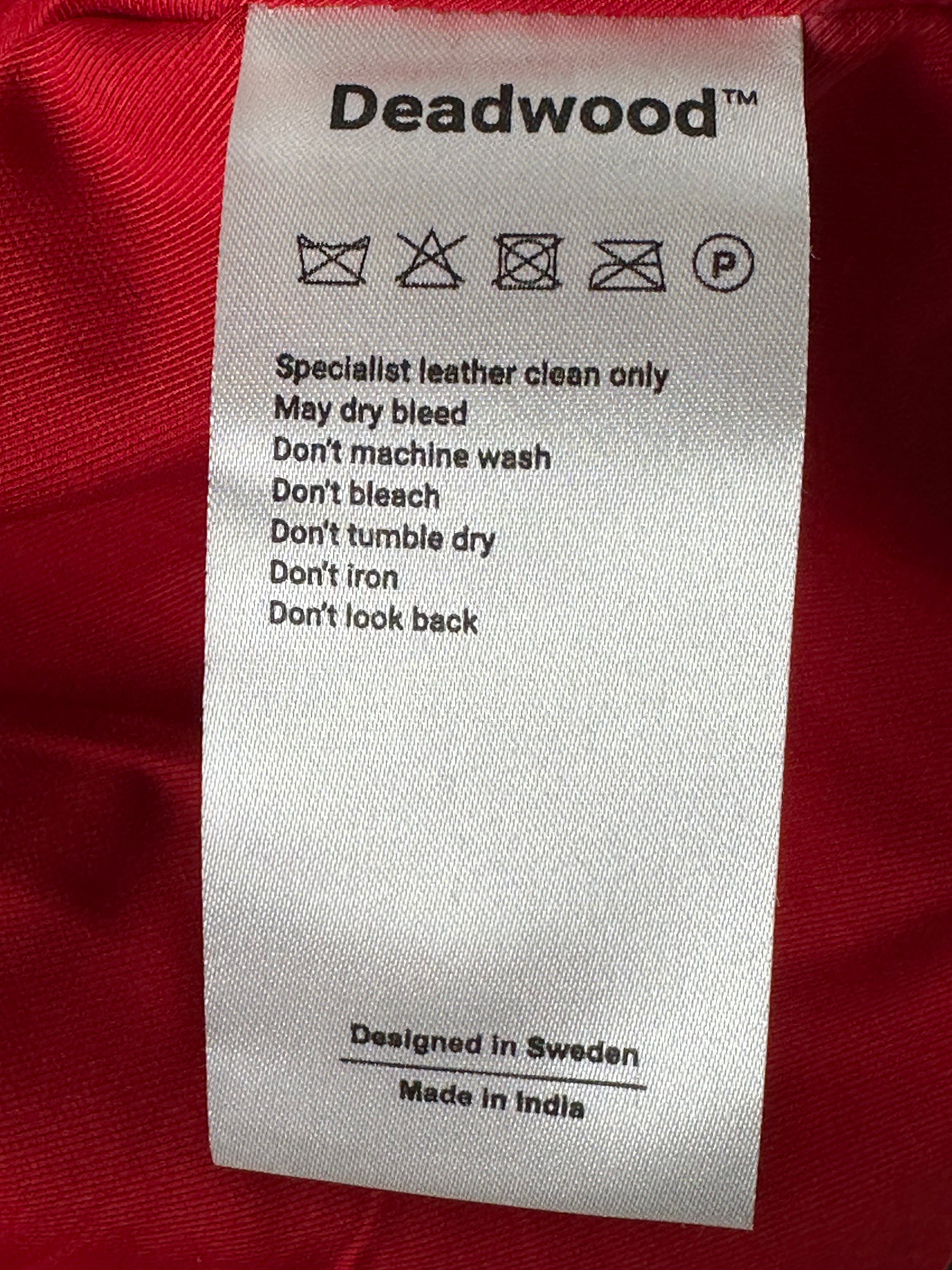 Deadwood musta biker-nahkatakki