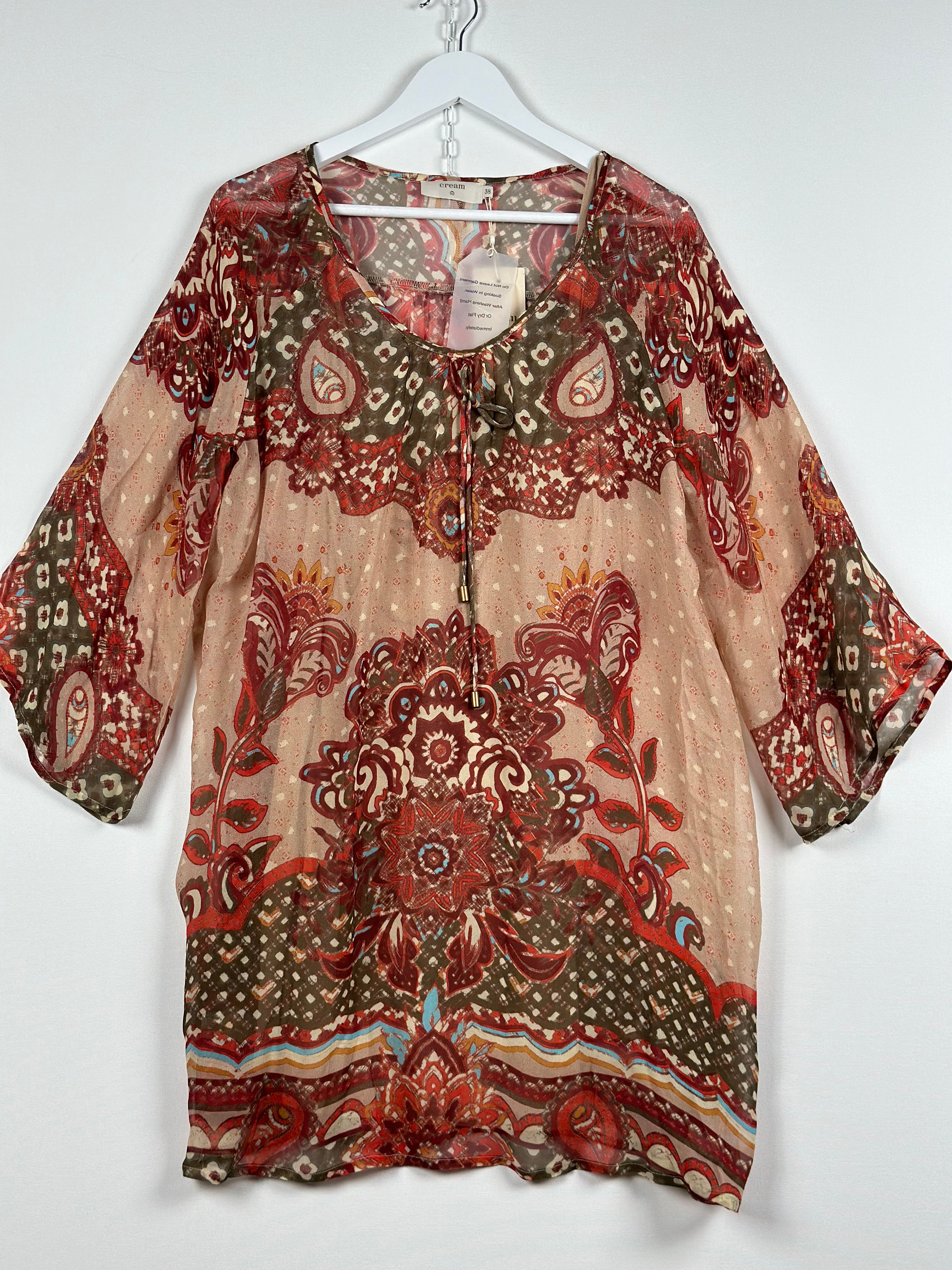 Cream SannieCR Tunic – uusi boheemi tunika, koko 38
