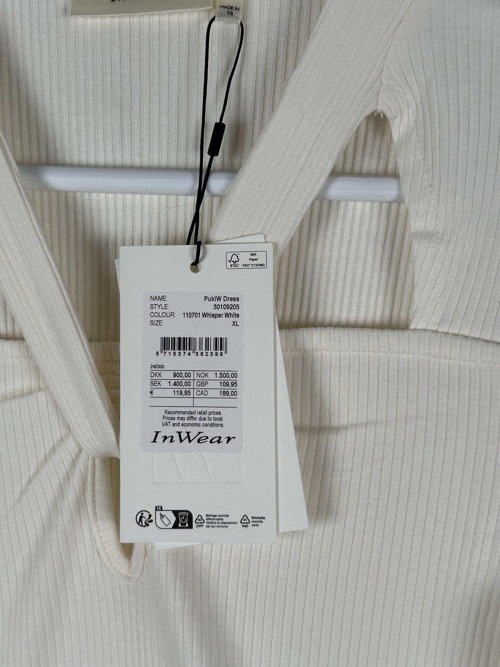 InWear PukiW Dress – Whisper White mekko