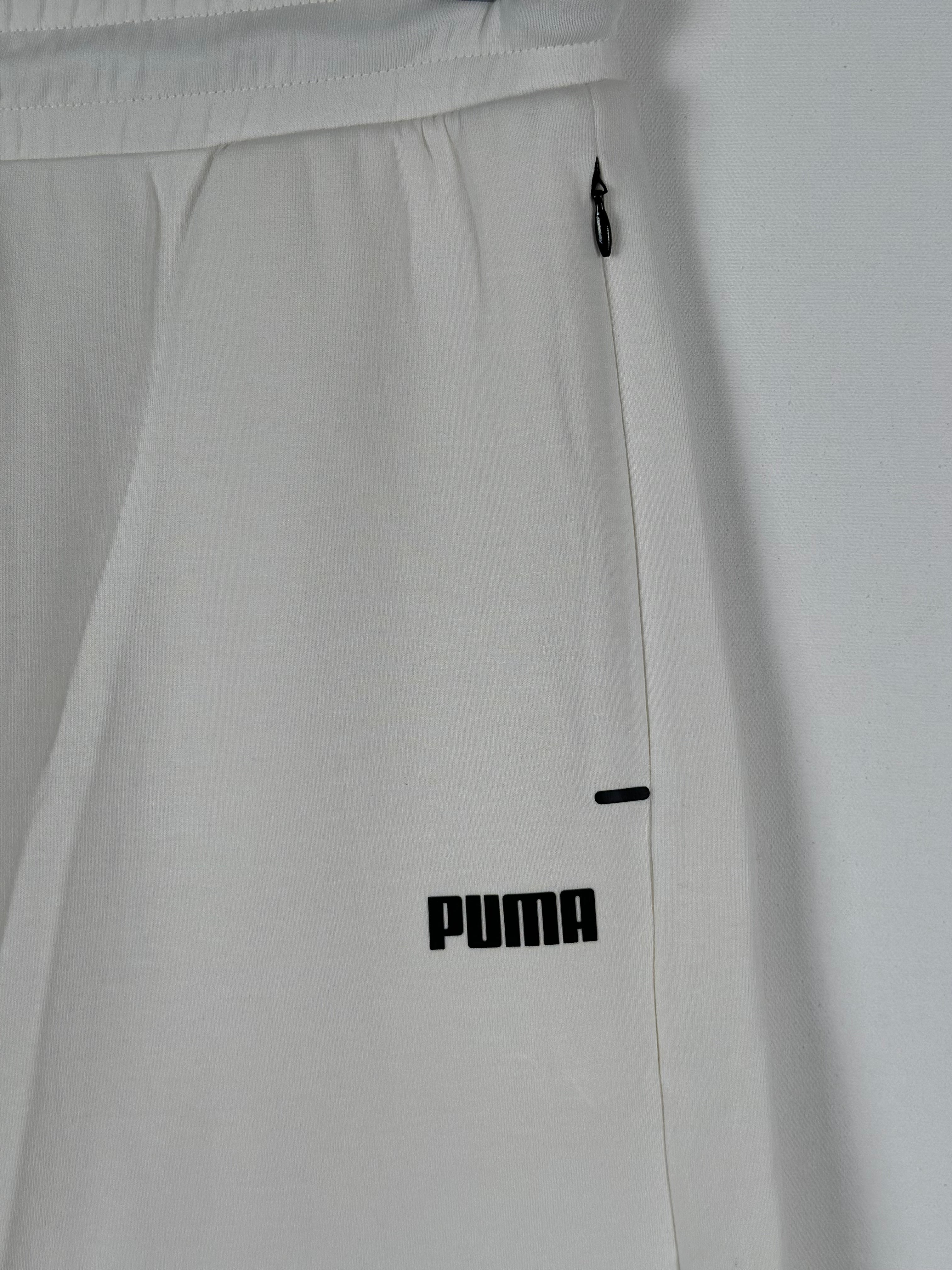 PUMA Comfort Fit -collegehousut – valkoinen