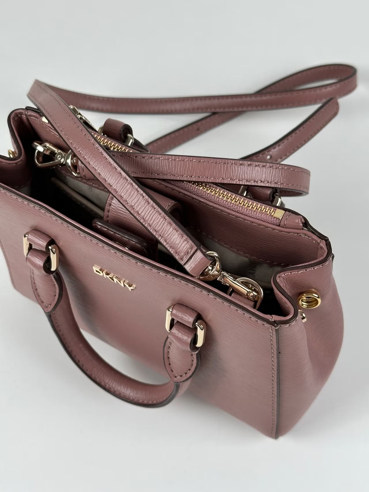 DKNY Bryant Mini Shopper -nahkalaukku, roosa