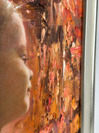 🎨 Paula Oksman – Öljyvärimaalaus, lapsi ja kissa