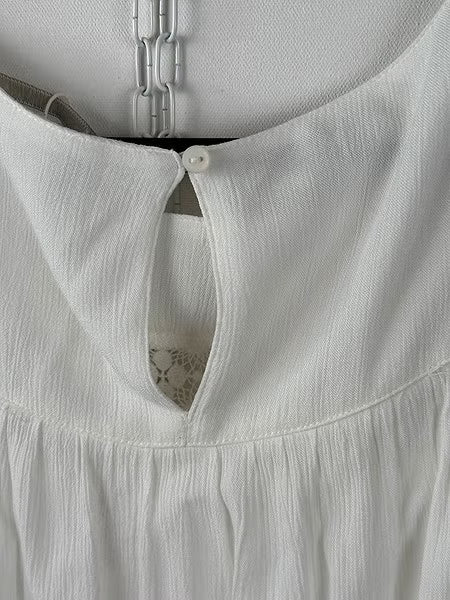 ONLY valkoinen viskoosimekko 3/4-hihoilla