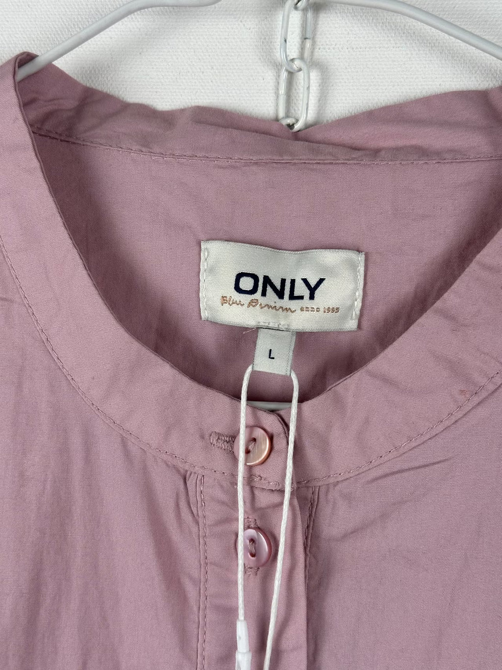 ONLY vaaleanpunainen 100 % puuvillamekko